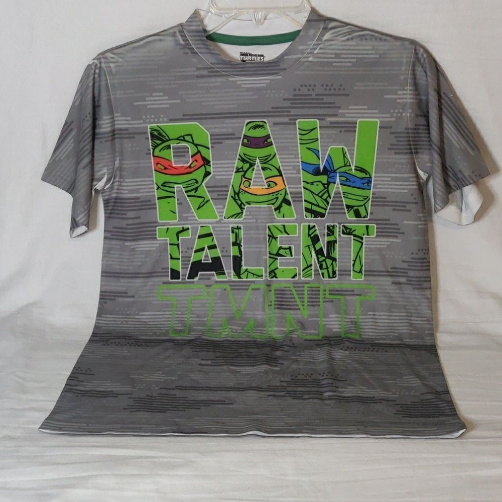 Nickelodeon TMNT "Raw Talent"‎ Gray T-Shirt